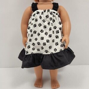 Sundress for 18" doll - puppy feet print(American Girl, My Life, Our Generation)